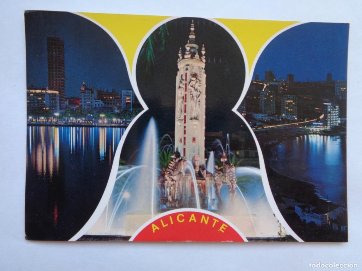 Postais: POSTAL DE ALICANTE : VISTAS NOCTURNAS . A&Ntilde;OS 70