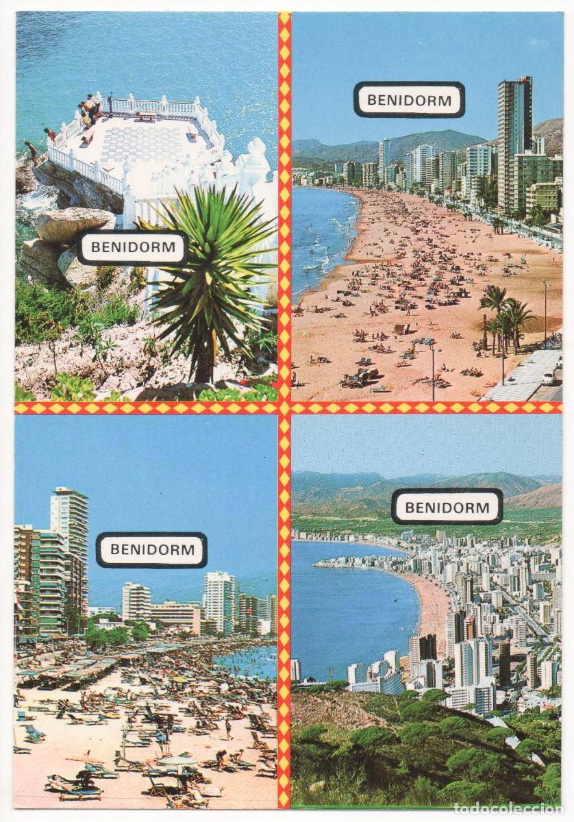 Cartes Postales: Alicante-Benidorm-escrita-