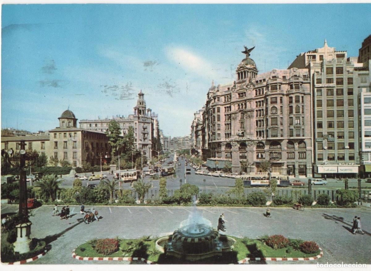 Postales: Valencia-Avenida de Calvo Sotelo-circulada