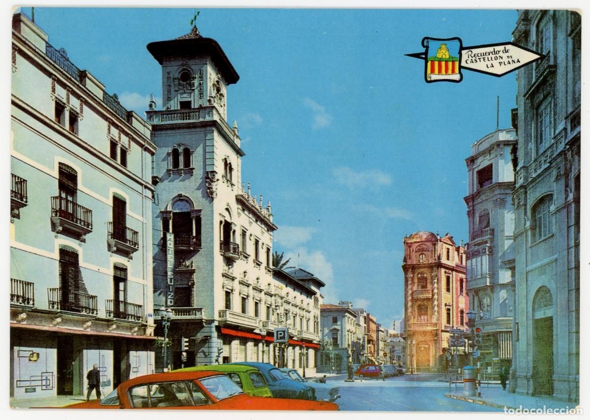 Cartes Postales: em2833 castellon plaza del caudillo 1967 pergamino n&ordm;3203 escrita hotel suizo coches