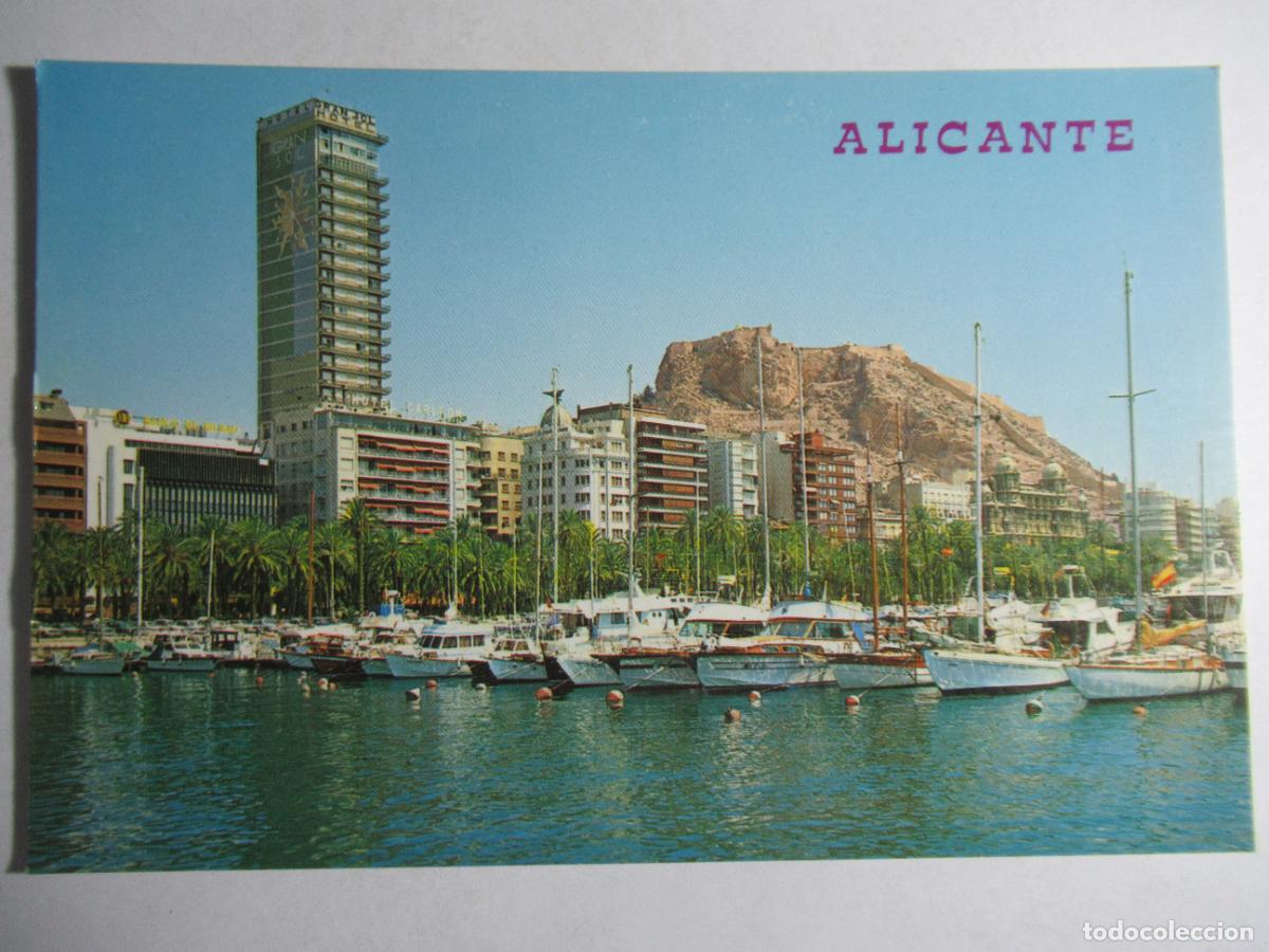 Cartes Postales: Alicante - Gran Sol, Puerto y Castillo