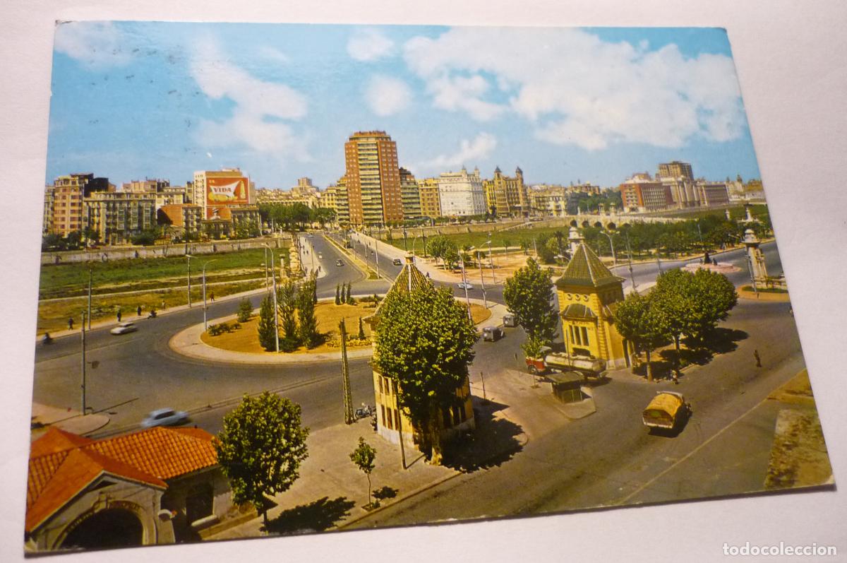 Postkarten: postal valencia.-pl.aragon y torre valencia circulada