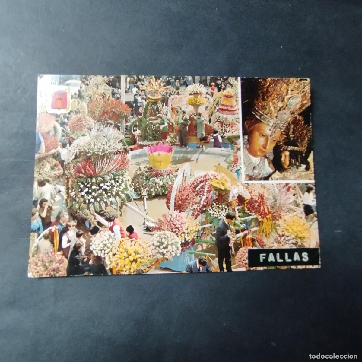 Postkarten: POSTAL DE VALENCIA-FALLAS PLAZA DE LA VIRGEN - VER FOTOS QUE NO TE FALTE EN TU COLECCI&Oacute;N