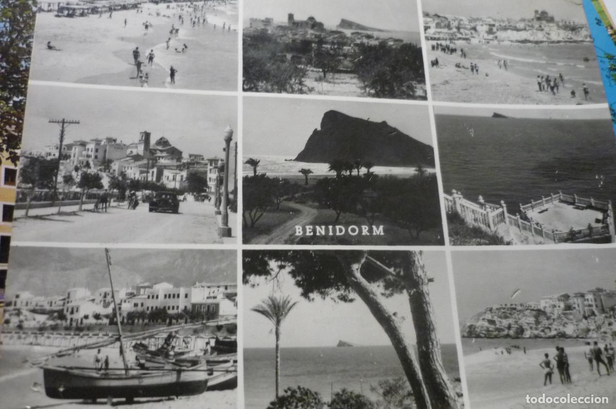 Cartes Postales: POSTAL BENIDORM.-VARIAS VISTAS ESCRITA CM