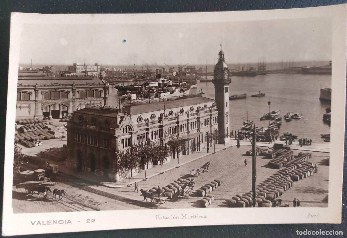 Postales: VALENCIA PUERTO EDIFICIOS MARITIMOS DURA - Foto 1