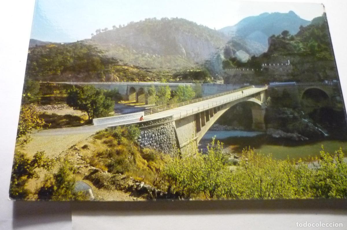 Postcards: postal montanejos.-`puente sobre mijares y barranco maimona escrita cm
