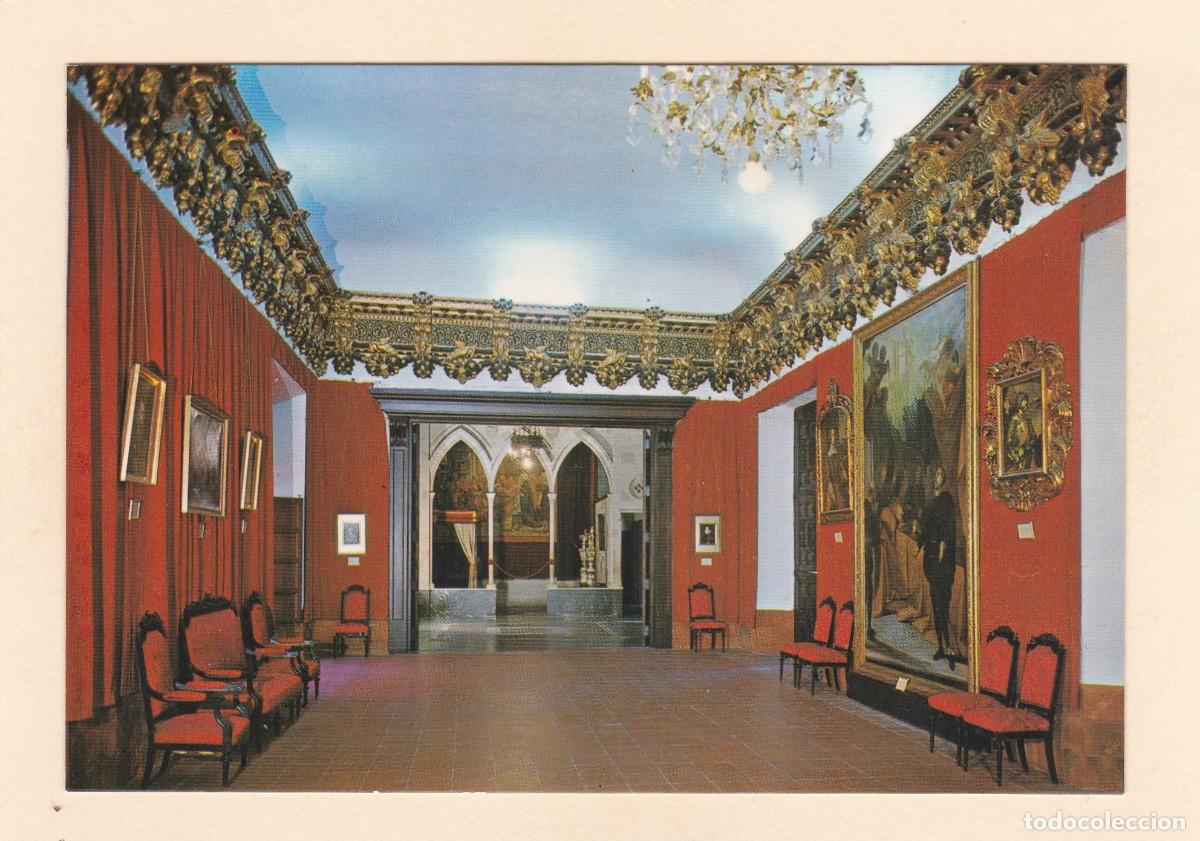 Postcards: GANDIA (VALENCIA). PALACIO DEL SANTO DUQUE. SALON DE AGUILAS. CAMARA DE LA DUQUESA (1977)