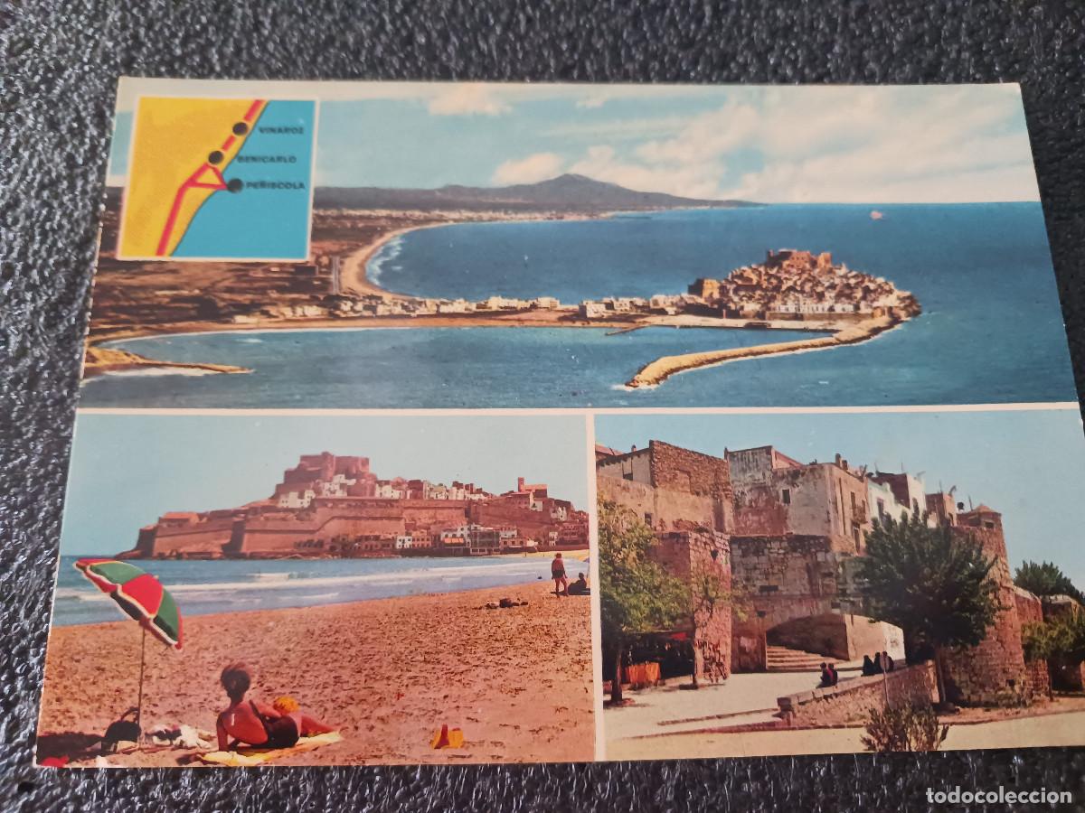 Postais: 503 pe&ntilde;iscola, vista general, playa y puerta del papa luna, f. castell