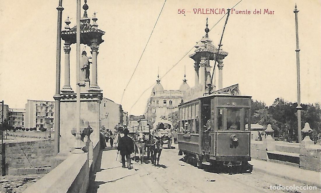 Postkarten: ANTIGUA POSTAL-VALENCIA (PUENTE DEL MAR) Principios 1900