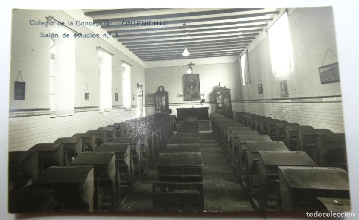 Postcards: POSTAL DE ONTENIENTE-COLEGIO DE LA CONCEPCION SALON DE ESTUDIOS 1