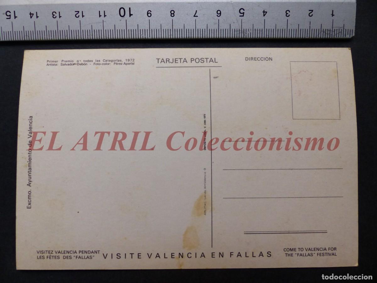 Postales: VALENCIA, POSTAL FALLAS 1972 - Foto 2