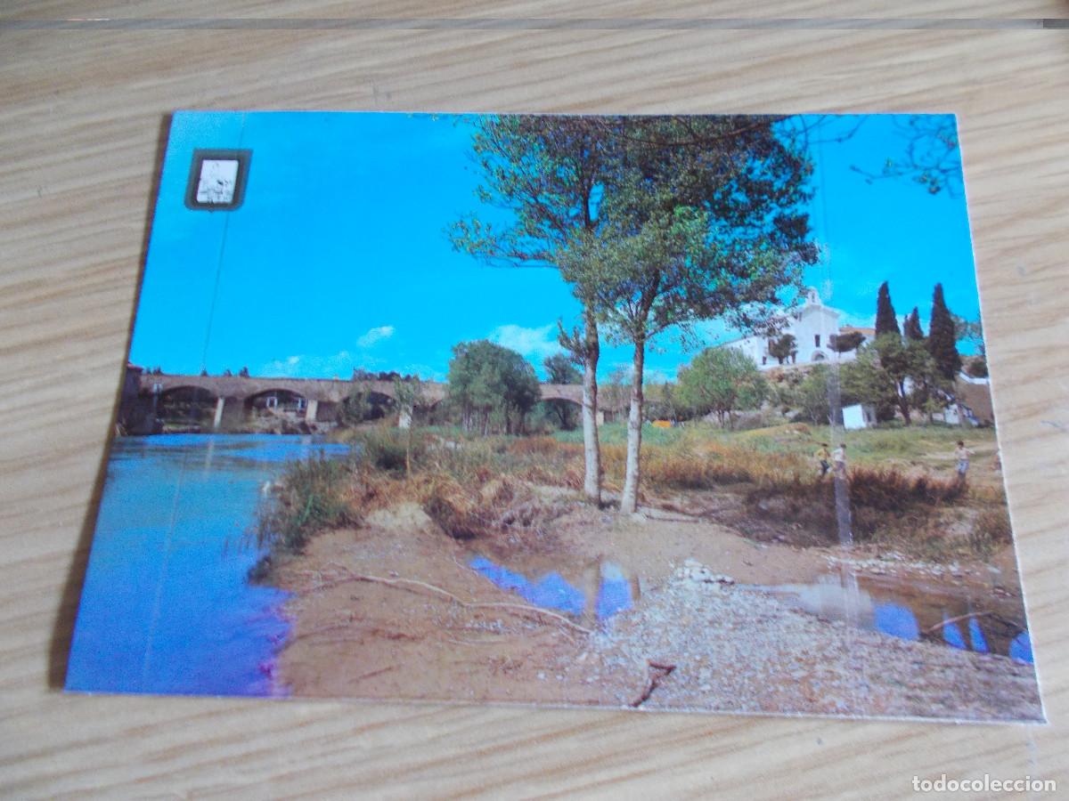 Cartoline: ALMAZORA --CASTELLON -- ERMITA DE SANTA QUITEIRA Y PUENTE ROMANO SOBRE EL RIO MIJARES