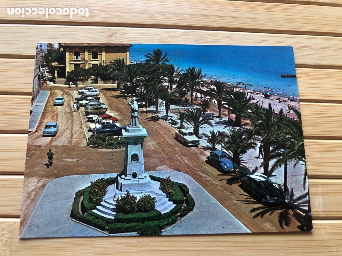 Cartes Postales: Postal VINAROZ N&ordm; 37. Monumento a Costa y Borr&aacute;s. IMPRENTA CASTELL. Sin circular. ASM