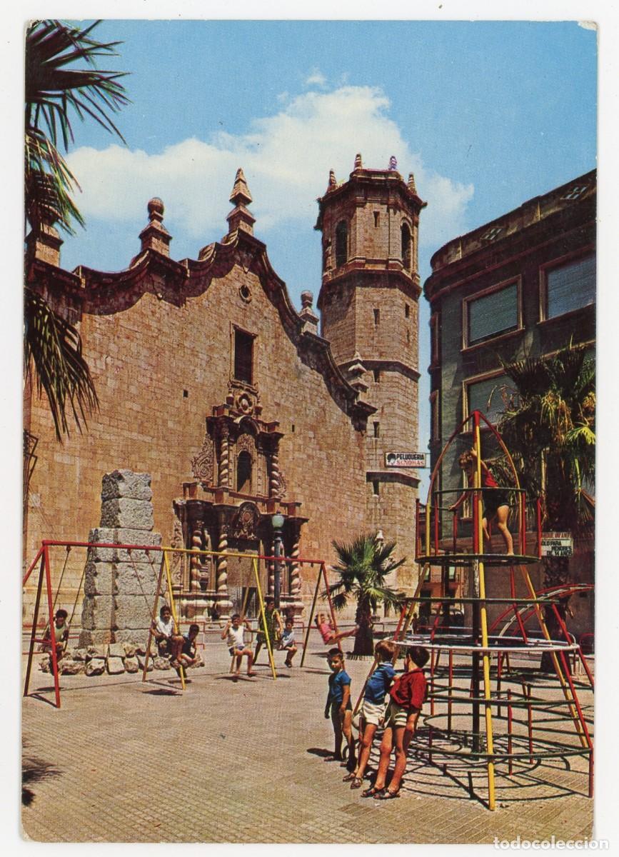 Postkarten: em3403 benicarlo iglesia y plaza de san bartolome garrabella n&ordm;10 sc columpios
