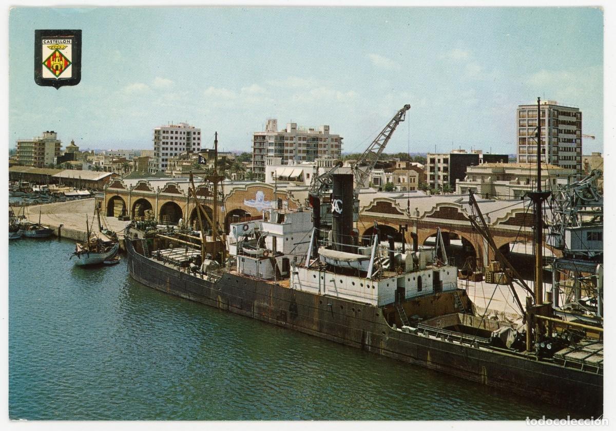 Postkarten: em3408 castellon vista parcial del puerto 1965 fisa n&ordm;48 sc barco