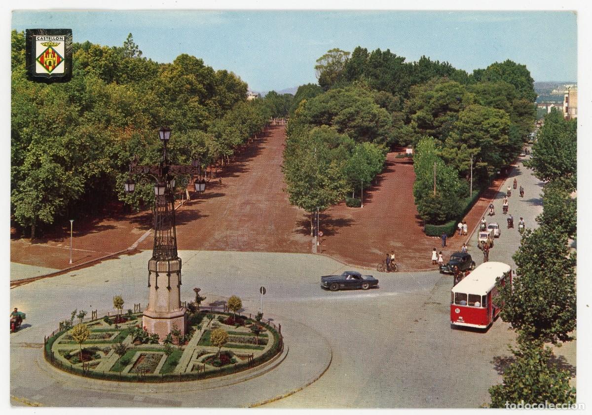 Postkarten: em3410 castellon plaza de la independencia 1964 fisa n&ordm;22 sc coches bus