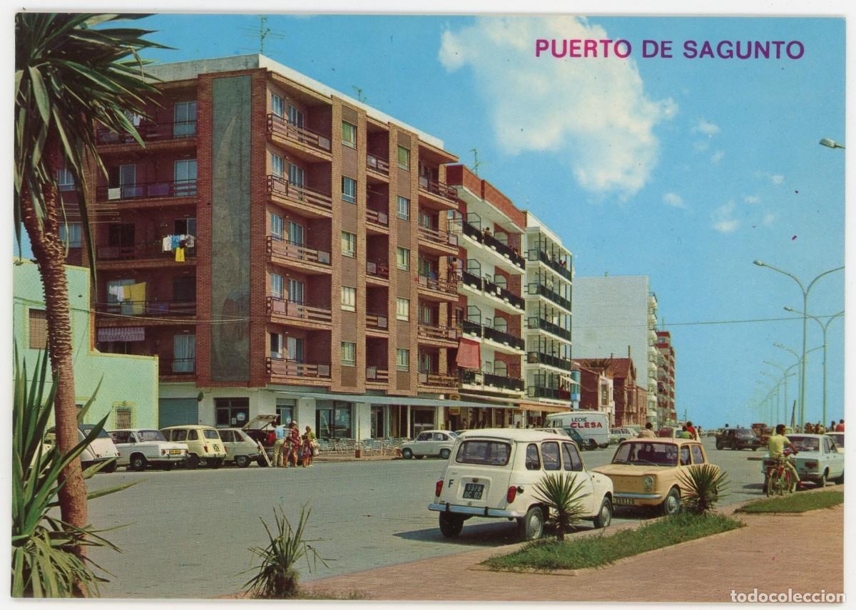 Postais: em3412 puerto de sagunto avenida del general mola 1972 arribas n&ordm;7 sc renault 4 8 camion clesa