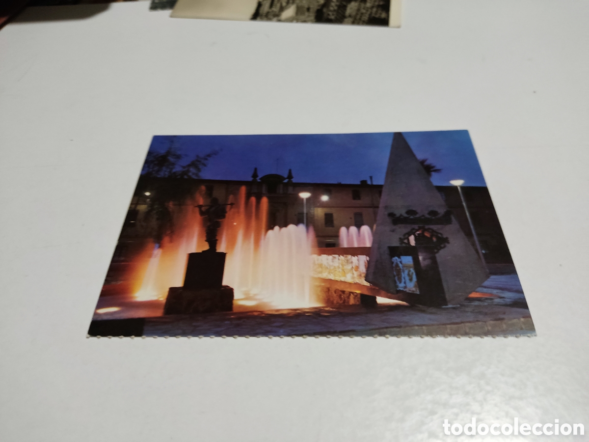 Postkarten: Postal Castell&oacute;n plaza fadrell fuente luminosa