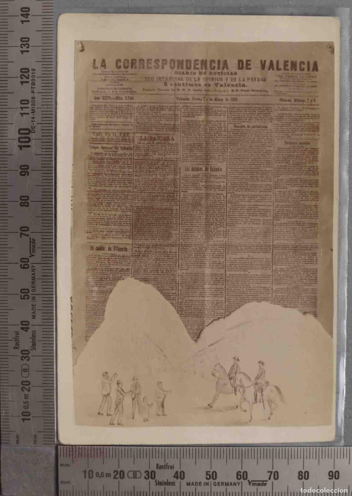 Postais: POSTAL. PERIODICO MONTAJE LA CORRESPONDENCIA DE VALENCIA Y DIBUJO