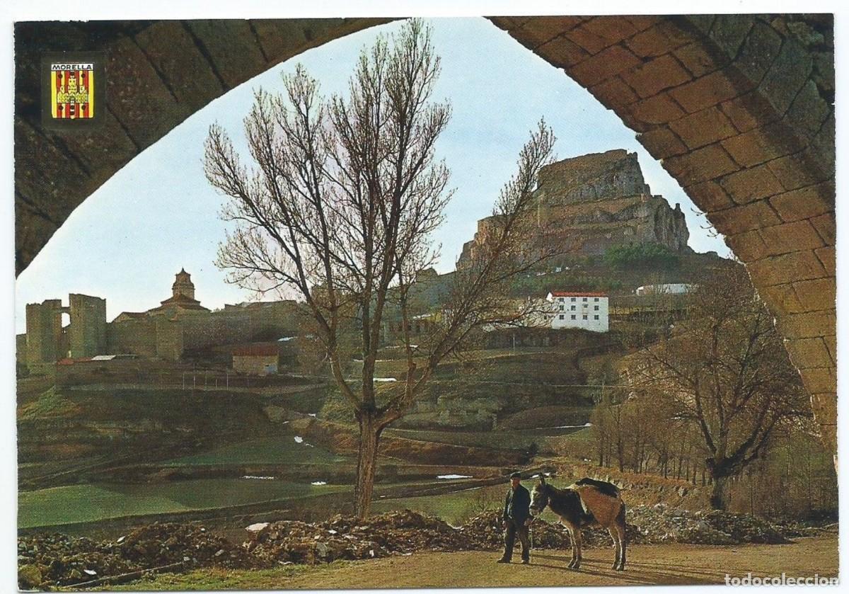 Postkarten: ARCO ACUEDUCTO, MURALLAS Y CASTILLO - AQUEDUT ARCH, CASTLE AND WALL.- MORELLA / CASTELLON