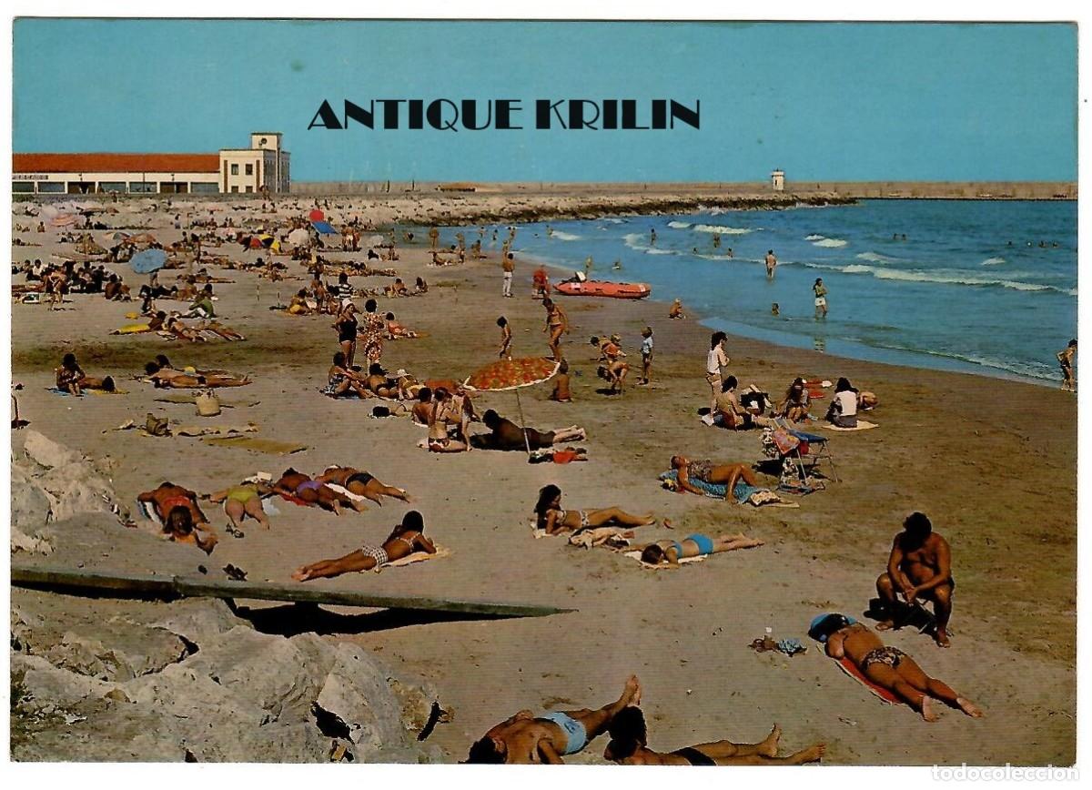 Postkarten: CASTELLON / BENICARLO N&ordm; 1 PLAYA / GR. HARRIS - F. CASTELL / SIN CIRCULAR