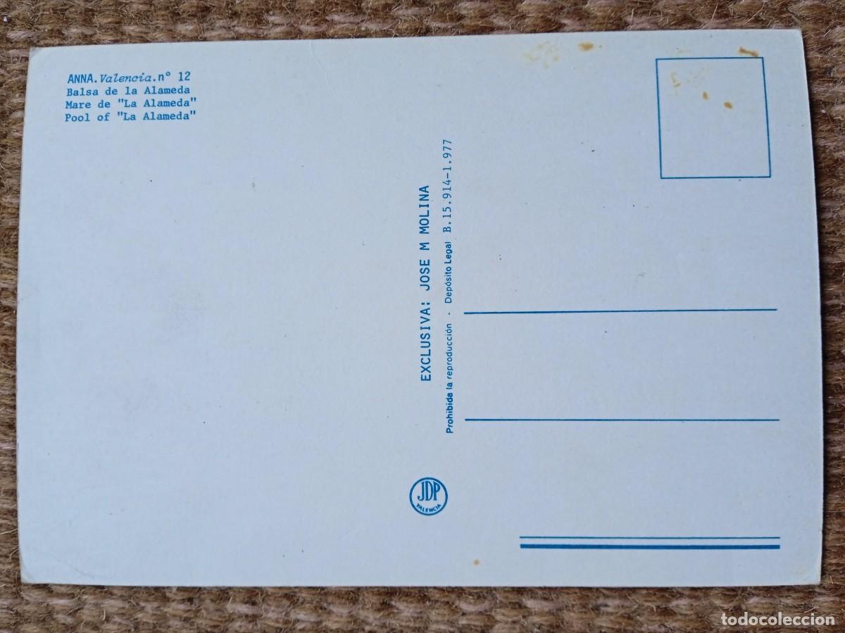 Postales: ANNA - VALENCIA - BALSA DE LA ALAMEDA - JDP - Foto 2