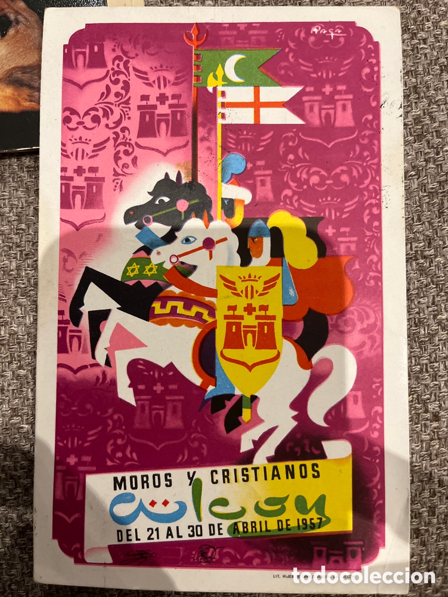 Postcards: Alcoy Postal 1957 Moros y Cristianos