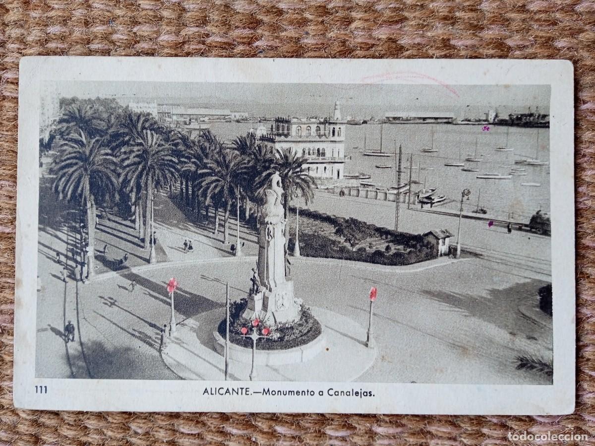 Postkarten: ALICANTE - MONUMENTO A CANALEJAS - ED. ARRIBAS