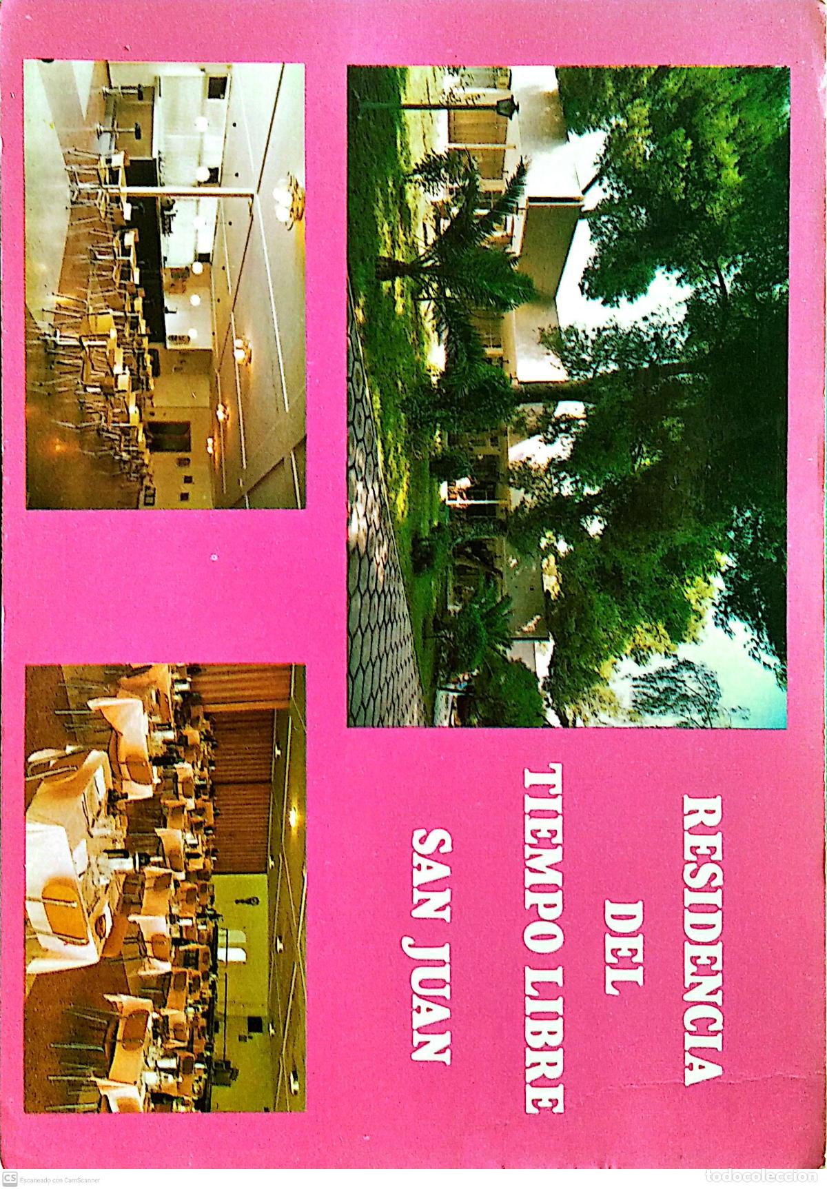 Postcards: San Juan 8Alicante). 599 Residencia Instituto Social del Tiempo Libre. Diversas vistas. Usada con se