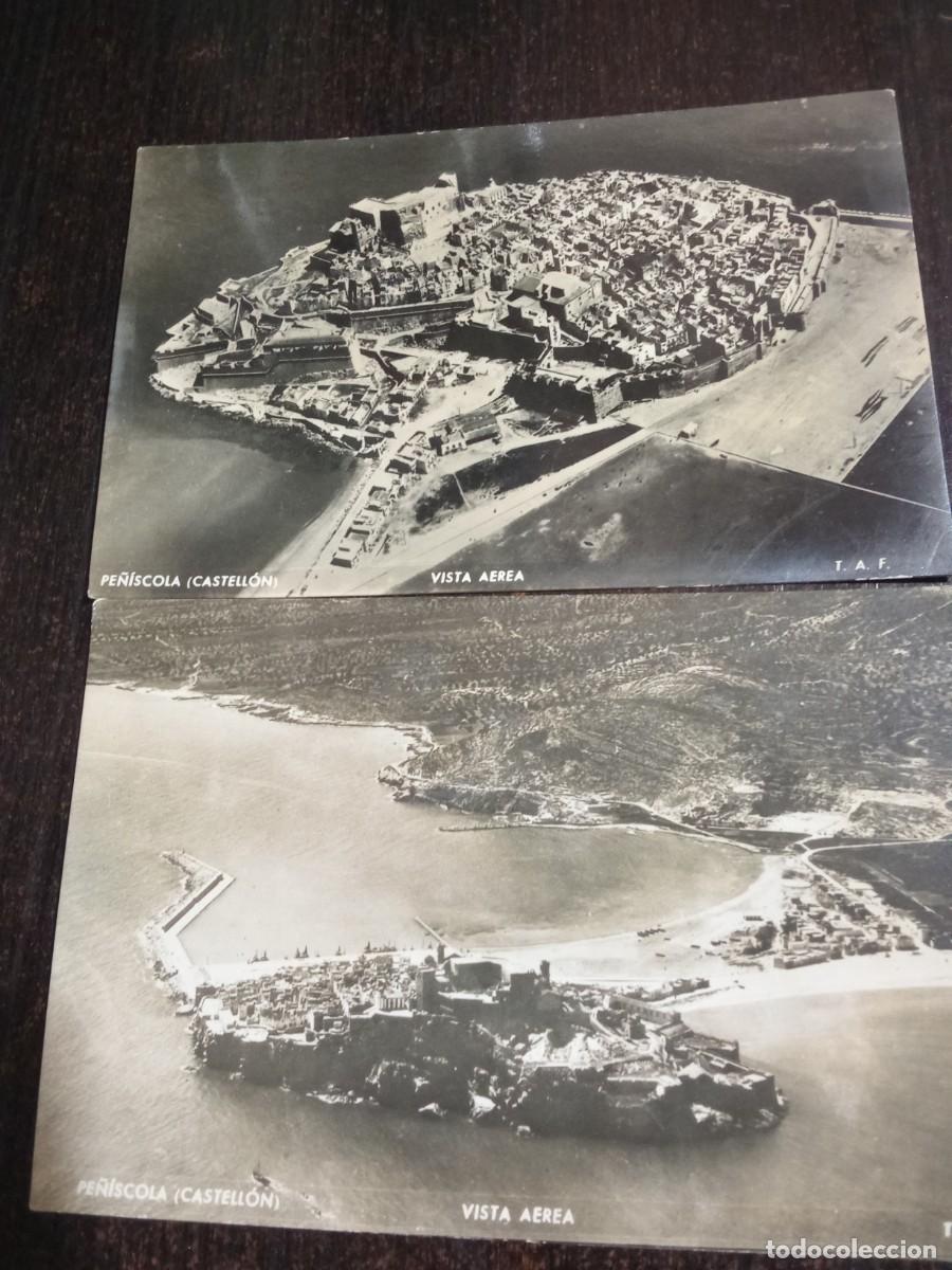 Postcards: Pe&ntilde;iscola.Vista aerea.2 postales.