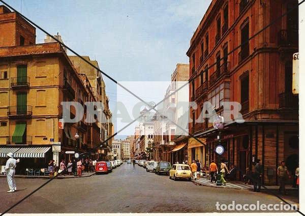 Cartes Postales: POSTAL ORIGINAL DE LA CALLE GASSET Y CAFETERIA GABISCA Y URBANO EN LOS A&Ntilde;OS 60