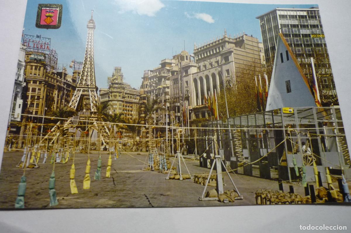 Postales: postal valencia pl.caudillo en fallas - Foto 1