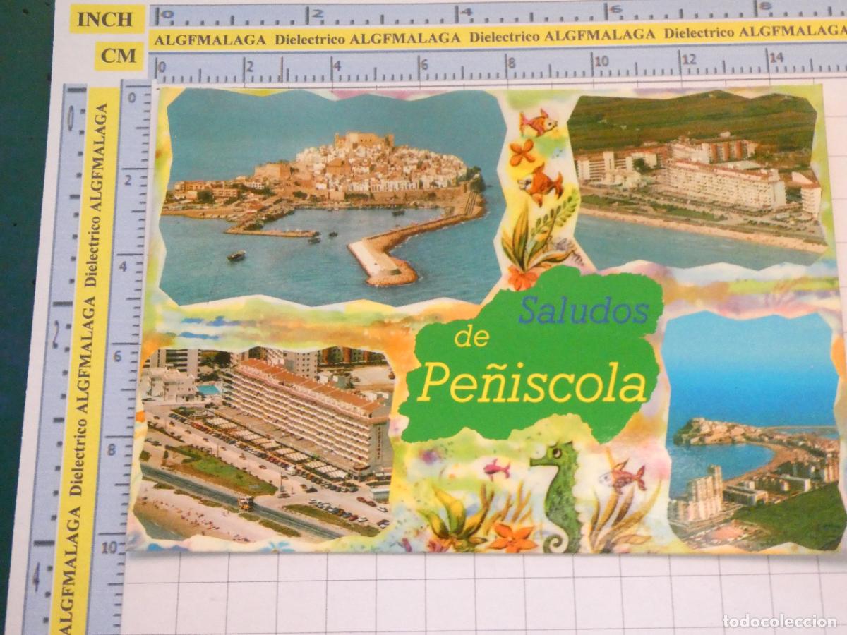 Postales: POSTAL DE CASTELL&Oacute;N. A&Ntilde;O 1988. PE&Ntilde;&Iacute;SCOLA VISTA AEREA PE&Ntilde;ISMAR 53 HARRIS 2296