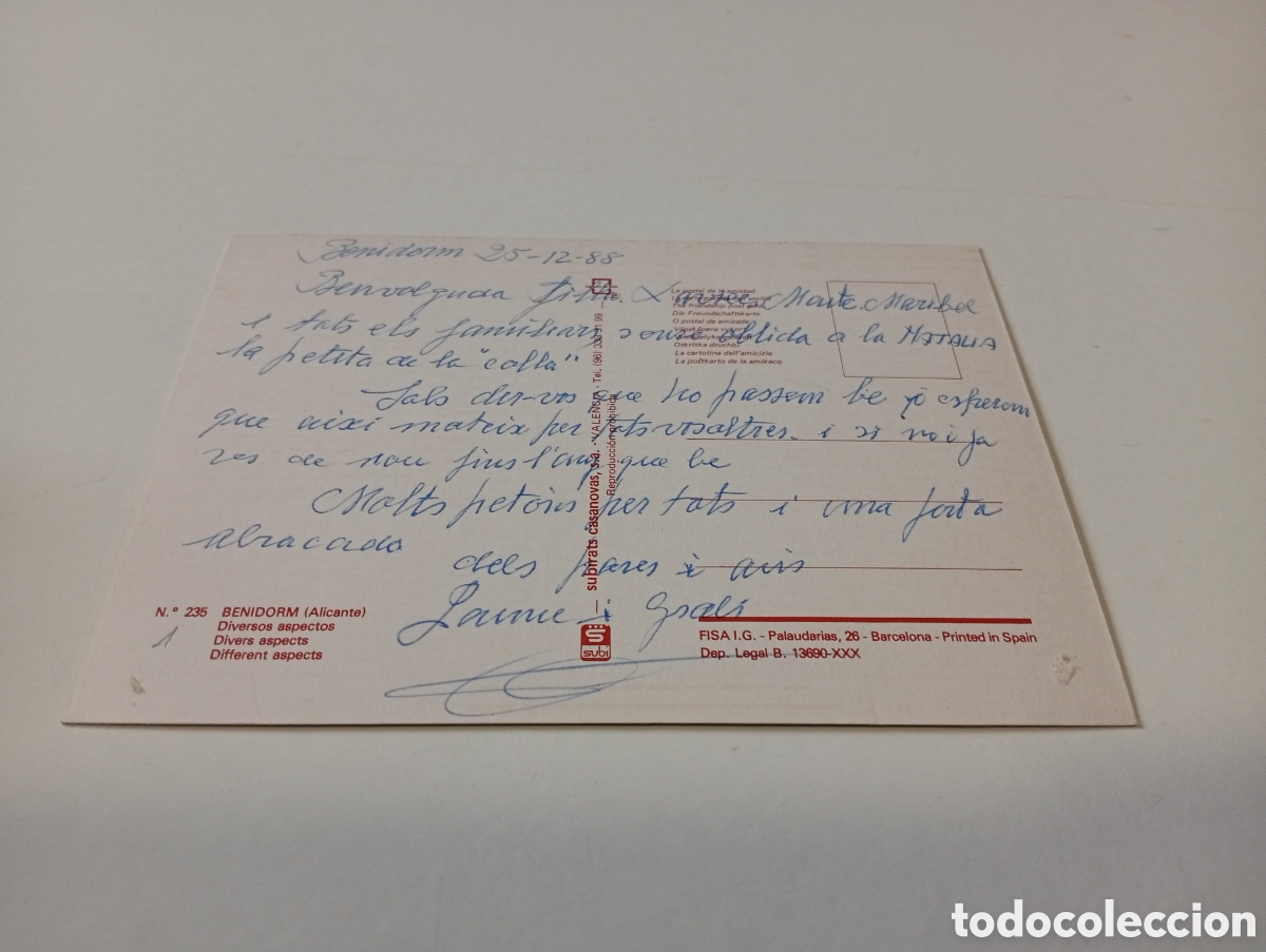 Postales: Postal Benidorm....... - Foto 2