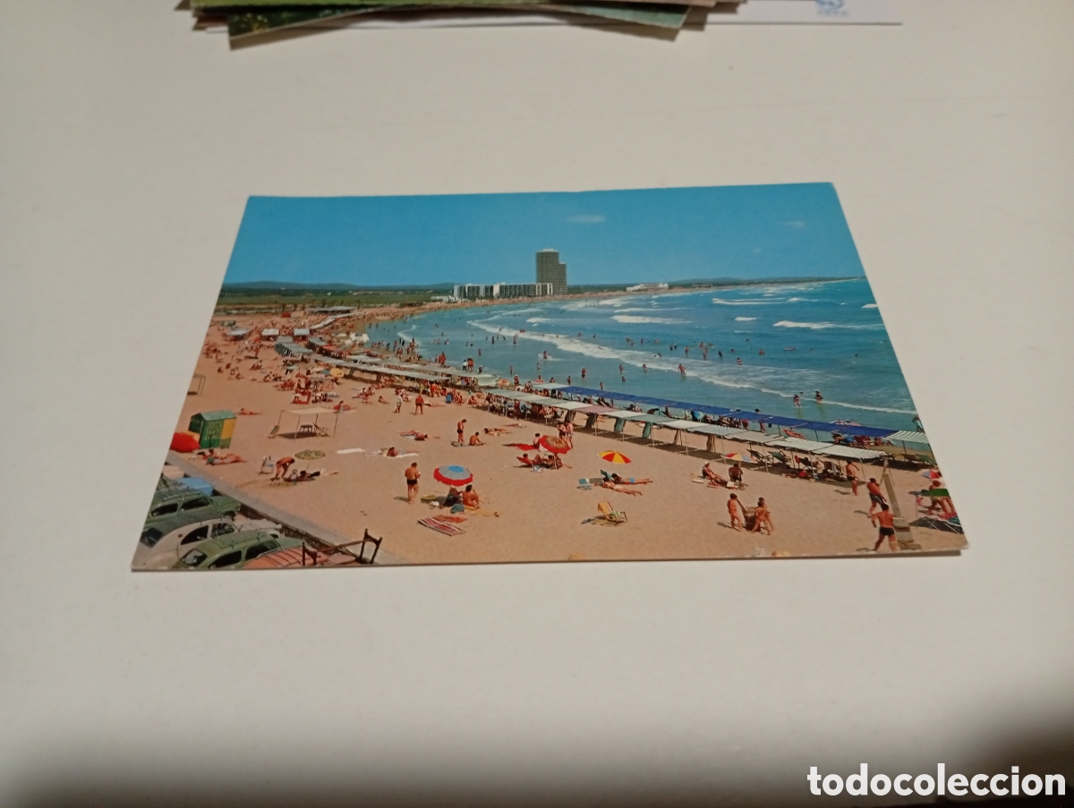Postales: Postal Pe&ntilde;&iacute;scola playa y edificio Torre Hirta - Foto 1