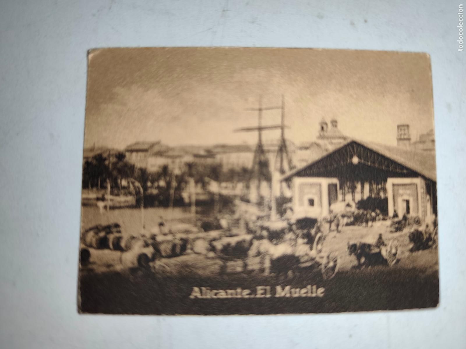Postkarten: POSTAL ORIGINAL DECADA DE LOS A&Ntilde;OS 30. ALICANTE, EL MUELLE. LEER