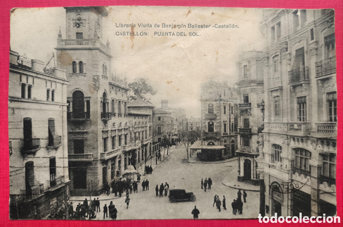 Postales: CASTELL&Oacute; PLA&Ccedil;A POSTAL CIRCULADA C. 1933 - Foto 1
