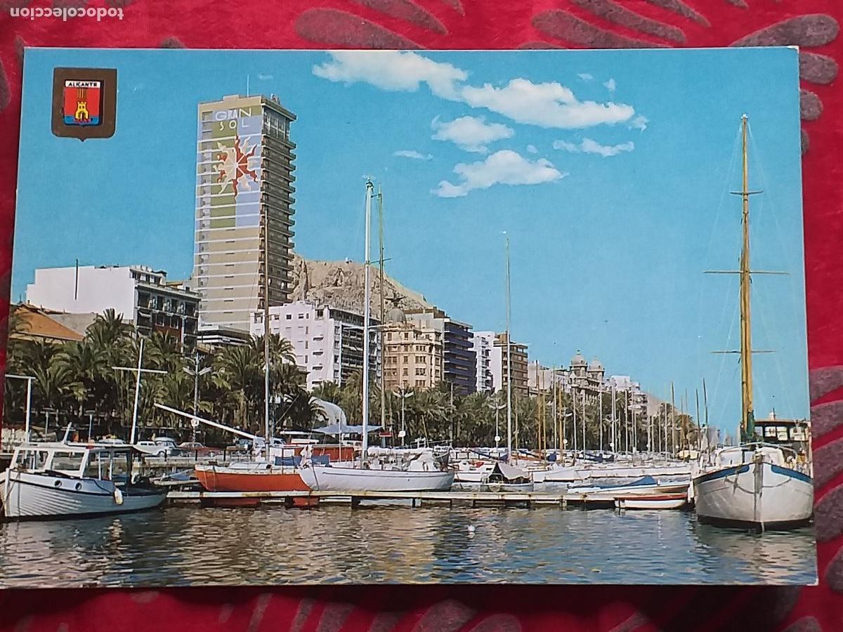 Postais: ALICANTE-V22-150X105mm.-EXPLANADA DE ESPA&Ntilde;A Y PUERTO