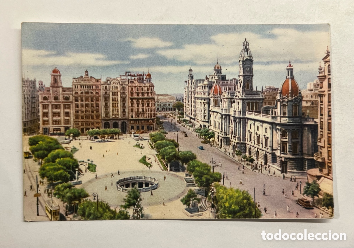 Cartes Postales: VALENCIA. Postal No.2, Plaza del Caudillo.. Edic., JDP (a.1952) circulada