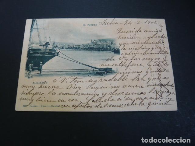 Postcards: ALICANTE EL PUERTO HAUSER Y MENET SIN DIVIDIR
