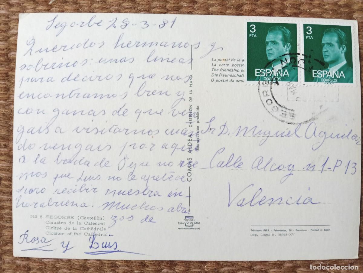 Postales: SEGORBE - CASTELLON - ED. COMAS ALDEA - Foto 2