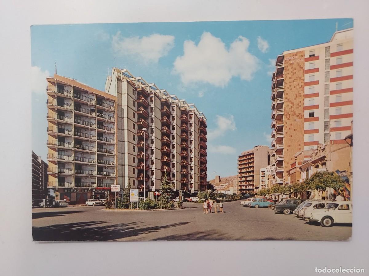 Postales: POSTAL CULLERA PLAZA MONGRELL Y EDIFICIO GALEON. CIRCULADA. 1969. VALENCIA - Foto 1