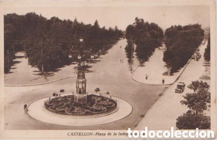 Postcards: CASTELL&Oacute;N - PLAZA DE LA INDEPENDENCIA - EDITOR M. ARRIBAS - ZARAGOZA