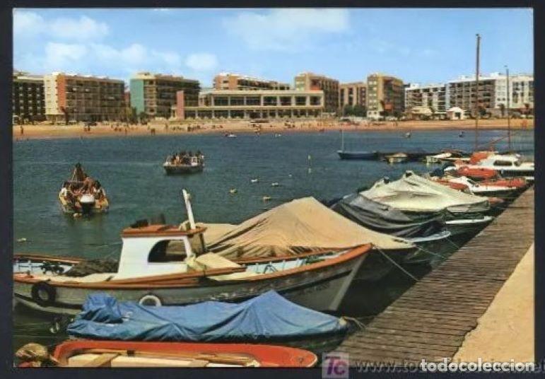 Postais: La Pobla de Farnals. *Puerto* Circulada 1974, fechador *Playa Puebla de Farnals*