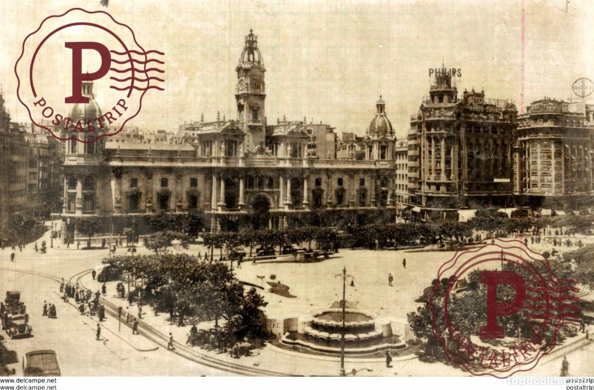 Postais: PLAZA DEL CAUDILLO - VALENCIA 15.5 X 10.5CM
