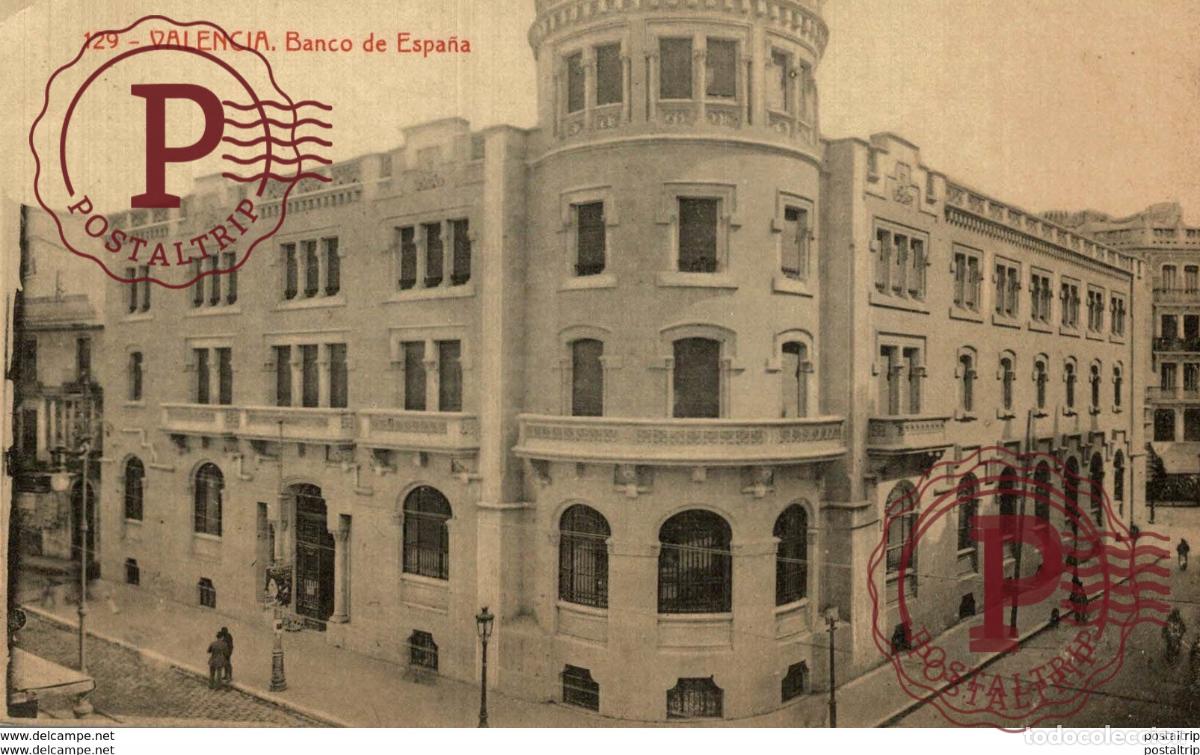 Postais: BANCO DE ESPA&Ntilde;A - VALENCIA 15.5 X 10.5CM