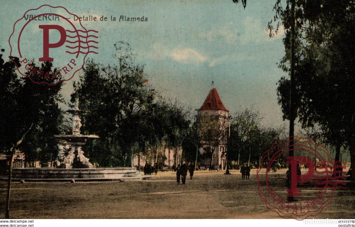 Postais: DETALLE DE LA ALAMEDA - VALENCIA 15.5 X 10.5CM