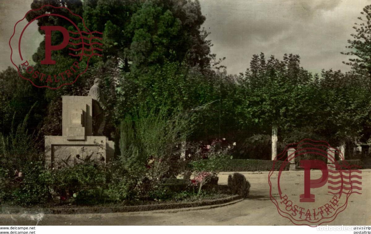Postais: N&ordm;6 VILLAREAL DE LOS INFANTES, ESTATUA A POLO DE BERNAB&Eacute; Y JARDINES - COMUNIDAD VALENCIANA -CASTELL&Oacute;
