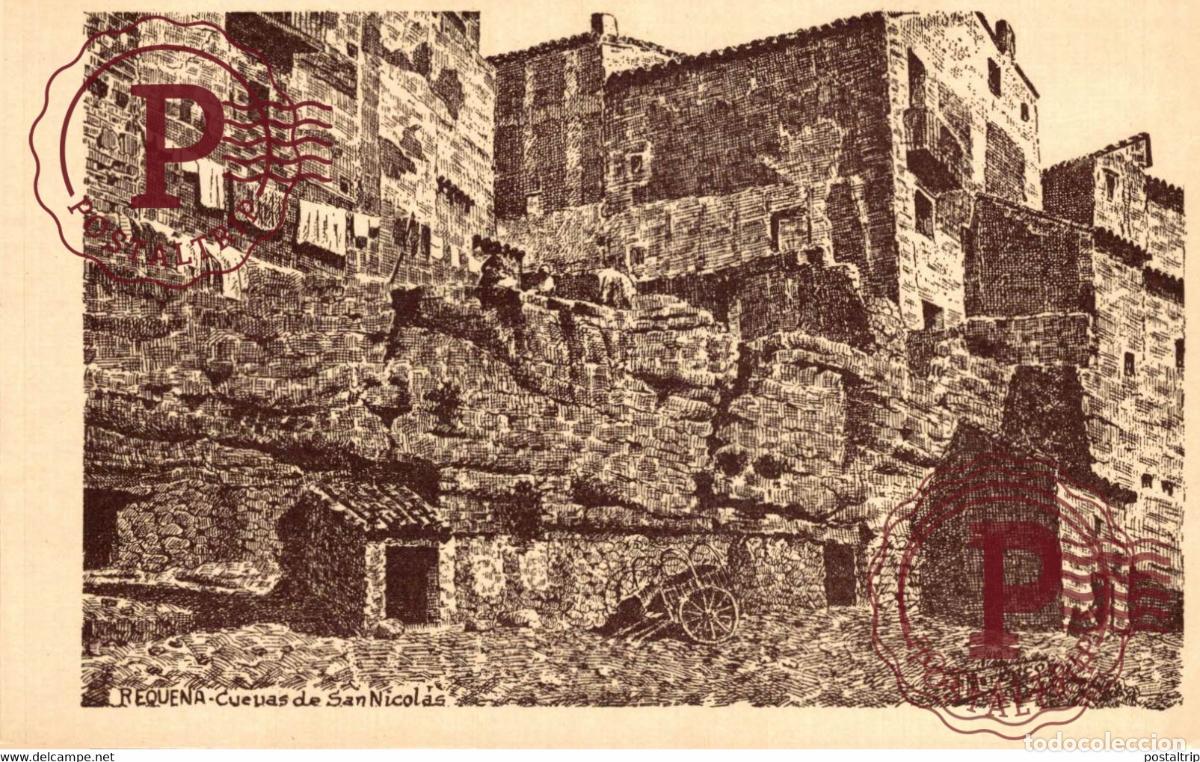 Postales: VALENCIA. REQUENA. CUEVAS DE SAN NICOLAS.