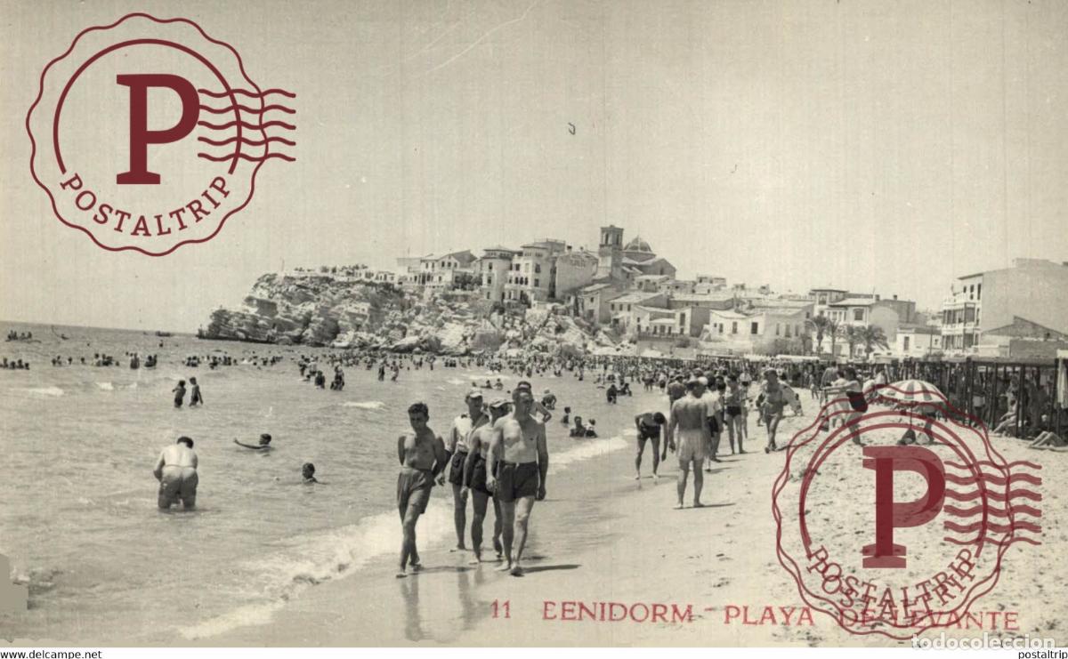 Postcards: ALICANTE. BENIDORM. PLAYA DE LEVANTE.